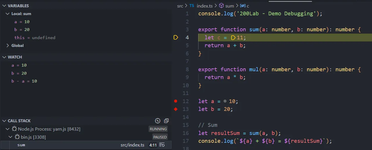 call stack trong debug