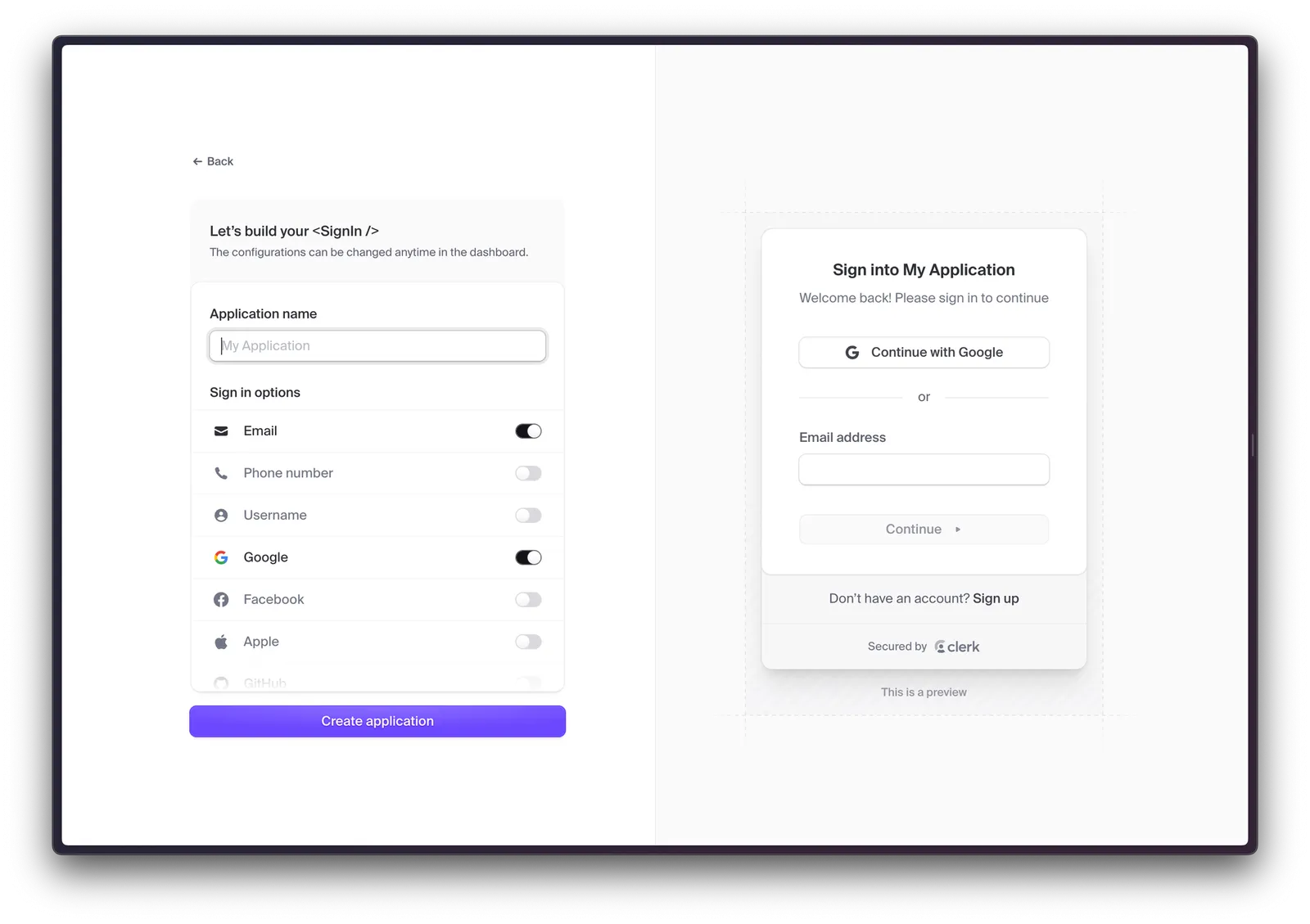 clerk dashboard