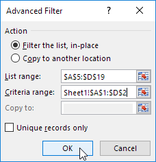 Advanced Filter