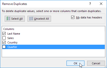 Remove Duplicates