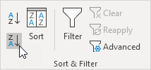 Sort & Filtter