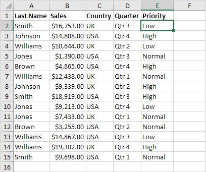 Custom Sort Order