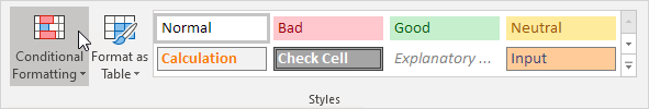 click Conditional Formatting