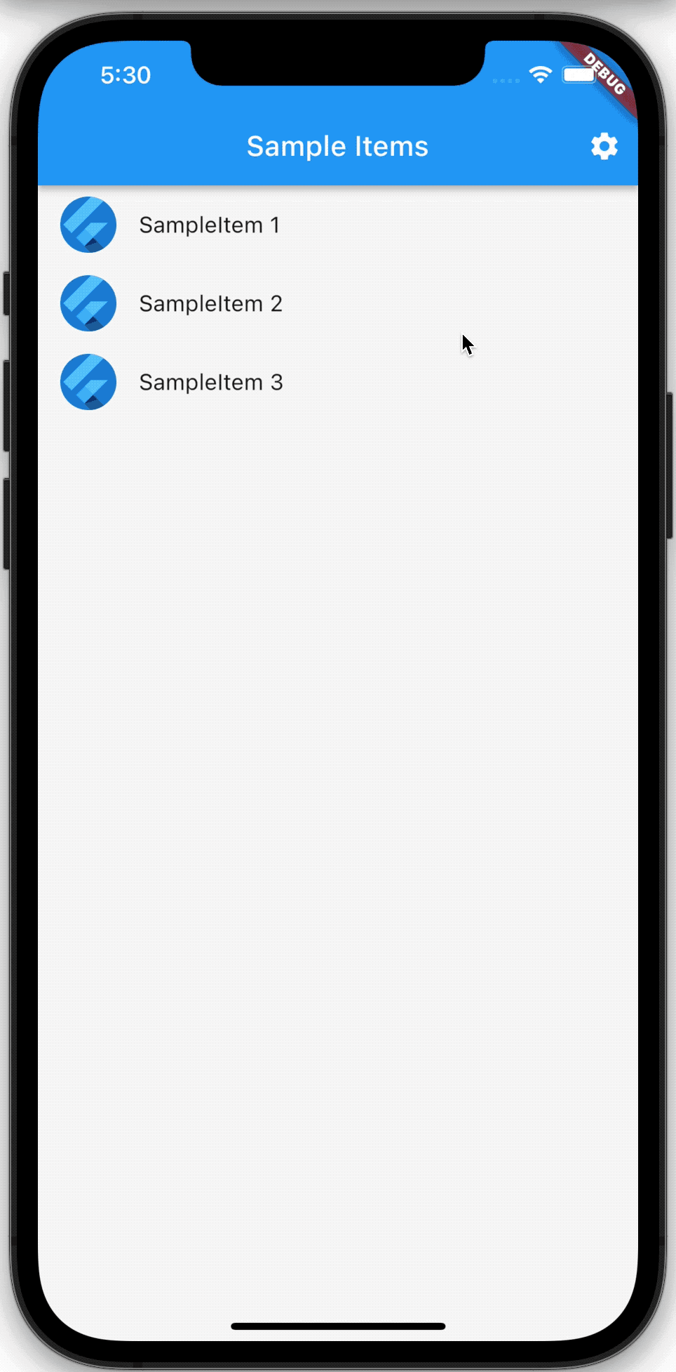 The new Flutter skeleton template in action
