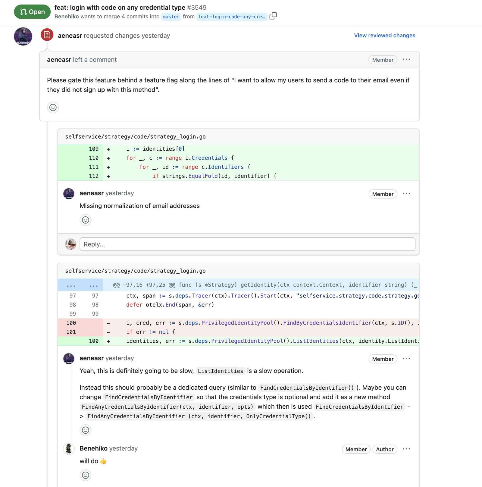 Review code