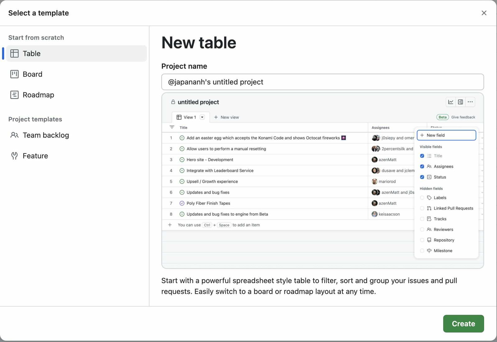 Tạo project trên GitHub