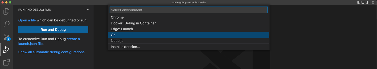 Tạo file launch.json trong Visual Studio Code