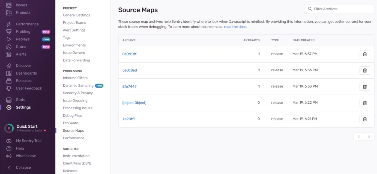 source maps sentry