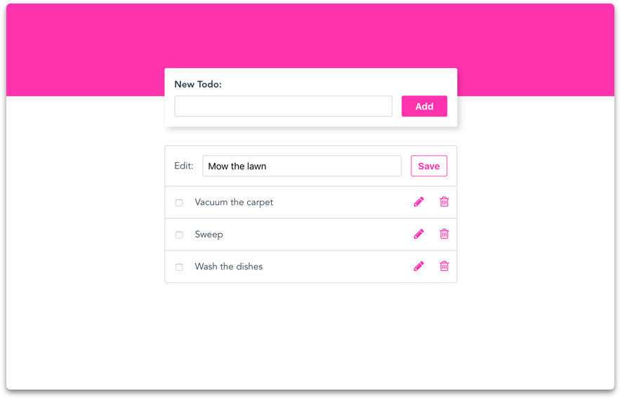 Giao diện TODO List cơ bản