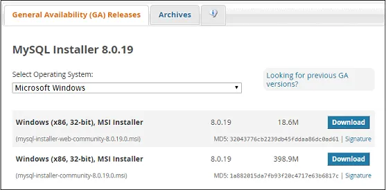 Hướng dẫn tải và cài đặt mysql