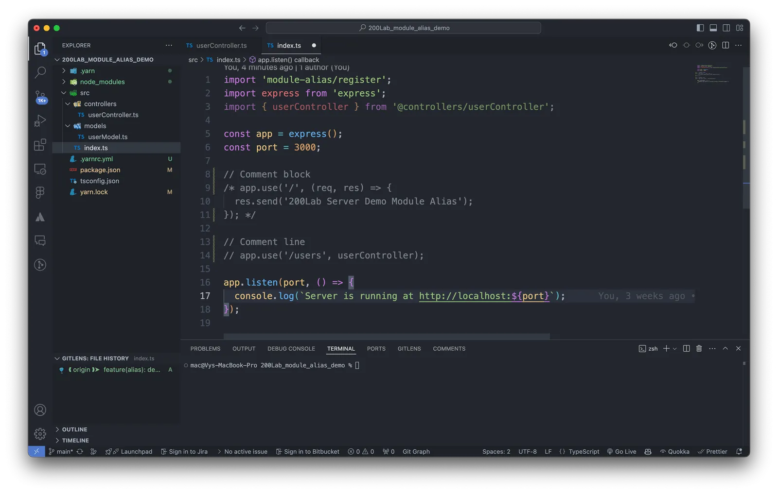 comment code