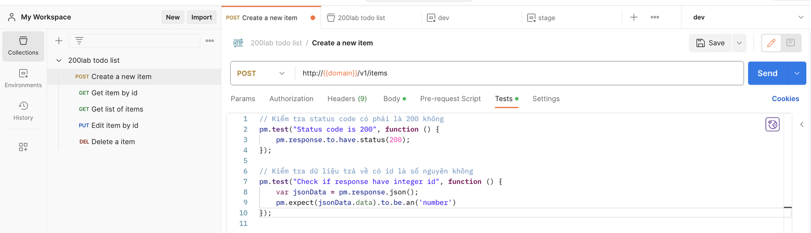 test api