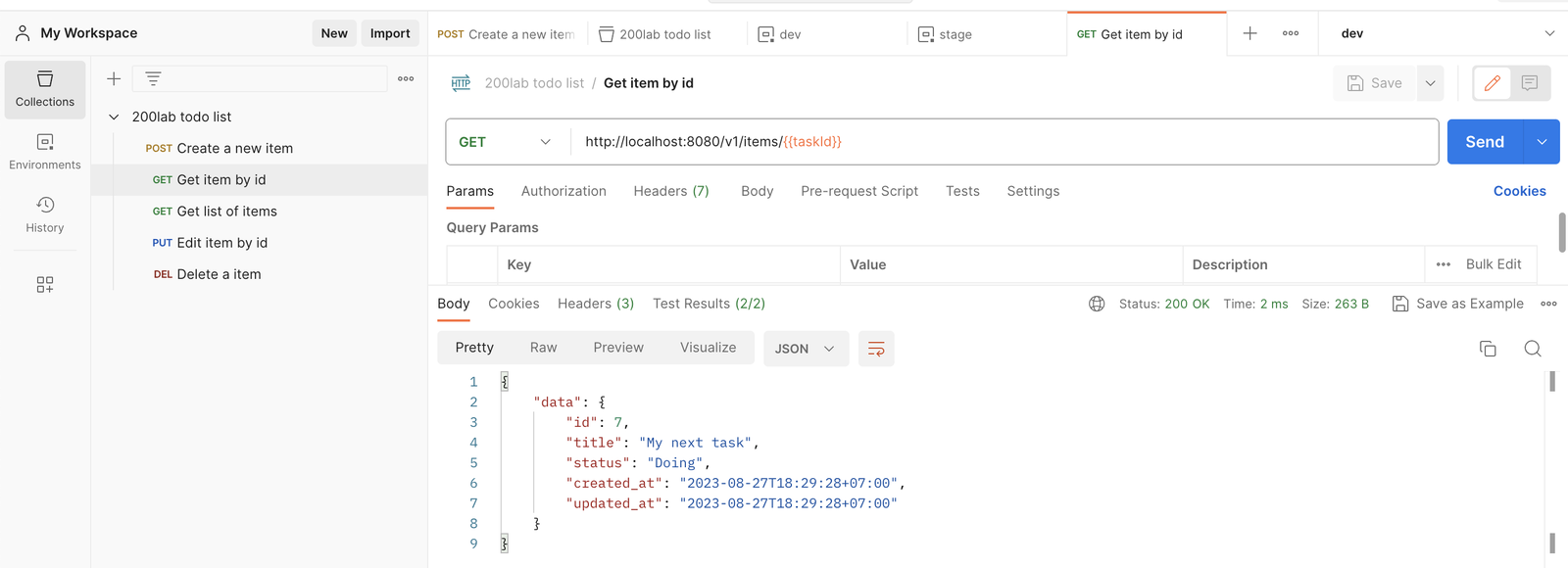 test api