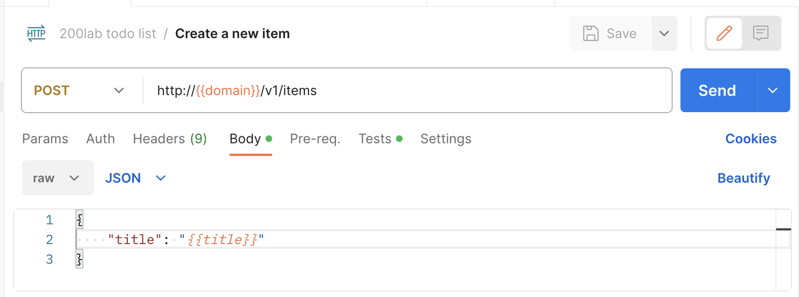 test api