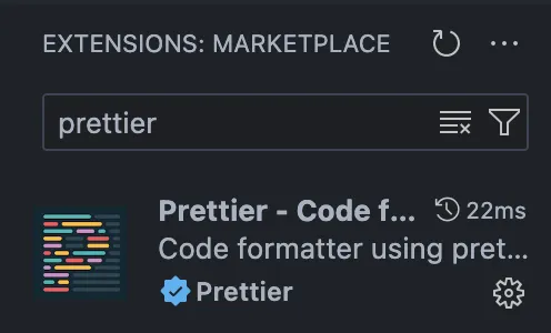 Prettier Extention