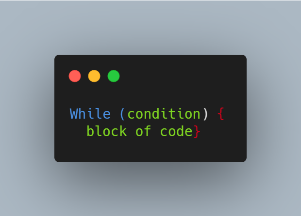 Syntax của while